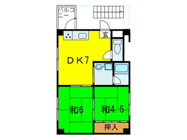 月見山マンションの物件間取画像